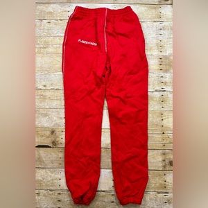 NWOT PLACES + FACES COZY SWEATPANTS - RED